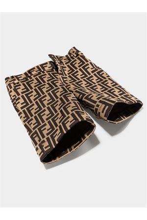 brown cotton shorts FENDI KIDS | BMF176A6A6F0E0X